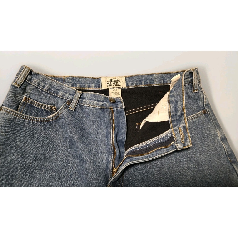 Old Mill Lined Jeans Mens 36x30 Medium Wash Thermal Winter Work Denim Pants